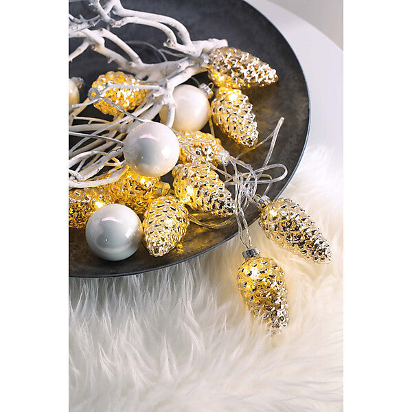 HELLUM LED-Lichterkette Zapfen 10 LEDs 521320